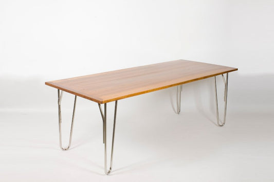 Mid-Century Cherrywood Dining Table with Loop Legs