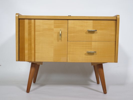 Mid-Century Cherrywood Mini Sideboard with Intarsia, 1960s-LVS-1314611