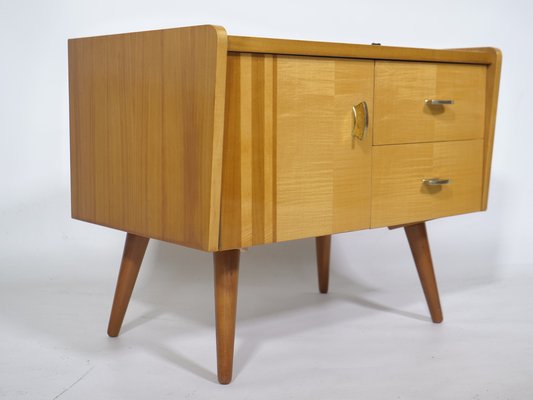 Mid-Century Cherrywood Mini Sideboard with Intarsia, 1960s-LVS-1314611