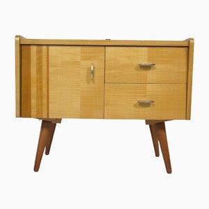 Mid-Century Cherrywood Mini Sideboard with Intarsia, 1960s-LVS-1314611