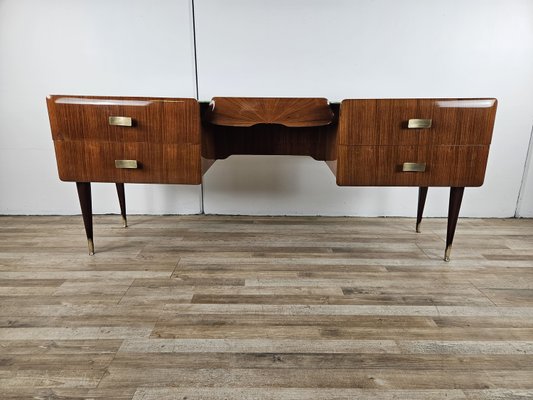 Mid-Century Chest of Drawers in Mahogany Root with Glass Top, 1960-ZUW-2035920