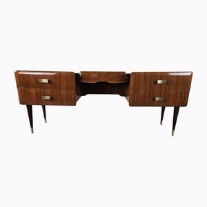 Mid-Century Chest of Drawers in Mahogany Root with Glass Top, 1960-ZUW-2035920