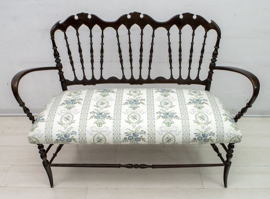 Mid-Century Chiavari Sofa and Chairs Set by Descalzi Gaetano for Desclazi, 1950s, Set of 3-FER-683422