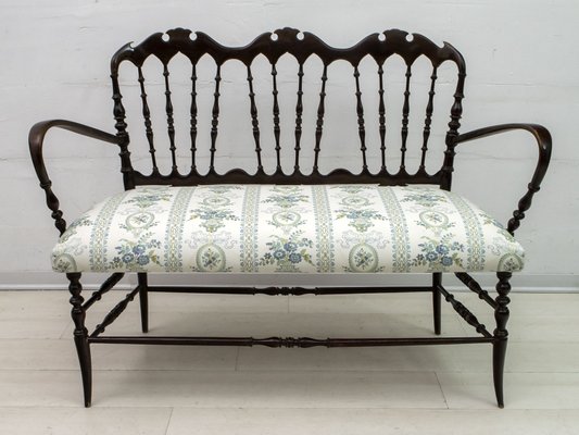 Mid-Century Chiavari Sofa and Chairs Set by Descalzi Gaetano for Desclazi, 1950s, Set of 3-FER-683422