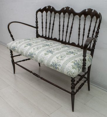 Mid-Century Chiavari Sofa and Chairs Set by Descalzi Gaetano for Desclazi, 1950s, Set of 3-FER-683422