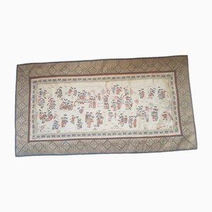 Mid-Century Chinese Handmade Embroidered Silk Children's Tapestry-QDP-1805445