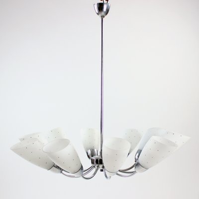 Mid-Century Chrome 10-Arm Ceiling Lamp, 1960s-UL-579720