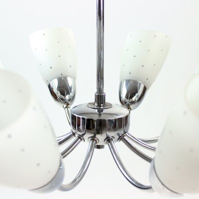 Mid-Century Chrome 10-Arm Ceiling Lamp, 1960s-UL-579720