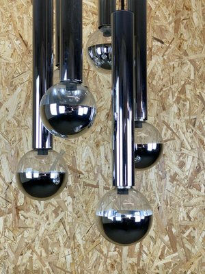 Mid-Century Chrome 6-Light Cascading Lamp by Motoko Ishii for Staff-EJL-1138463