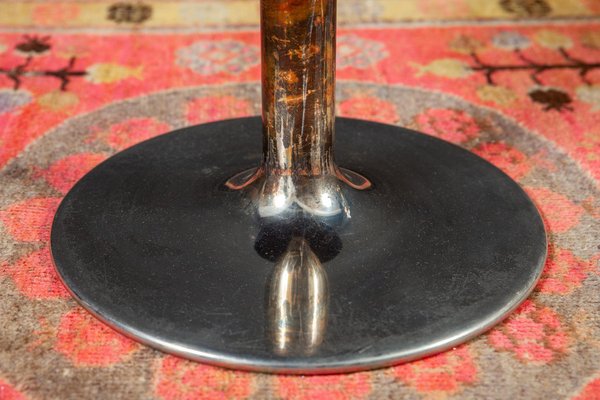 Mid-Century Chrome and Brass Stool-MBH-1032019