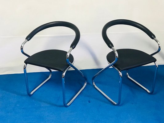 Mid-Century Chrome Chairs-JXK-1079887