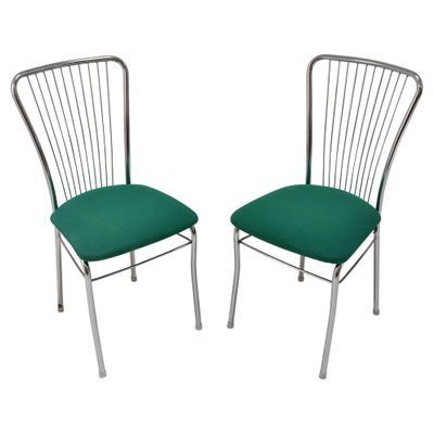 Mid-Century Chrome Chairs, 1980s, Set of 2-TZ-982914