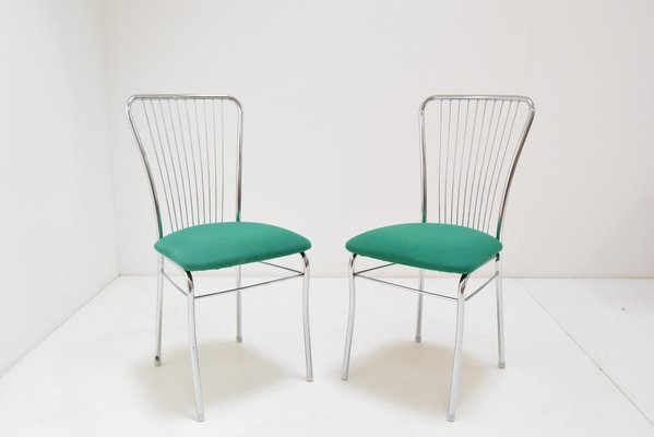 Mid-Century Chrome Chairs, 1980s, Set of 2-TZ-982914