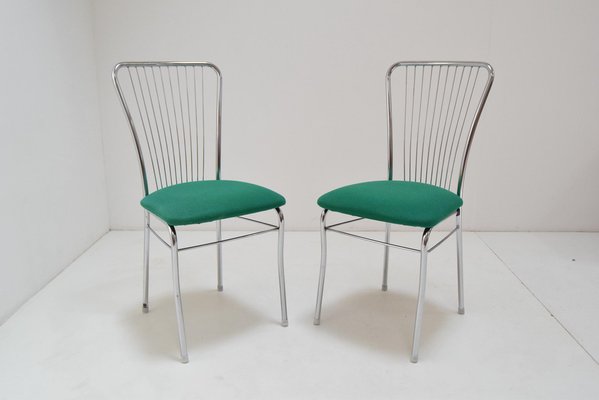 Mid-Century Chrome Chairs, 1980s, Set of 2-TZ-982914