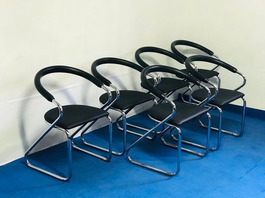 Mid-Century Chrome Chairs-JXK-1079887