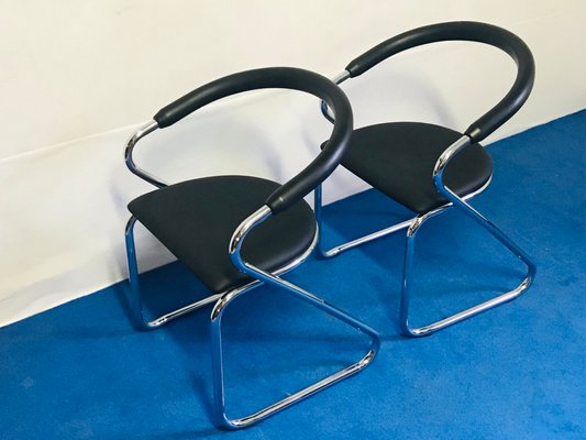 Mid-Century Chrome Chairs-JXK-1079887