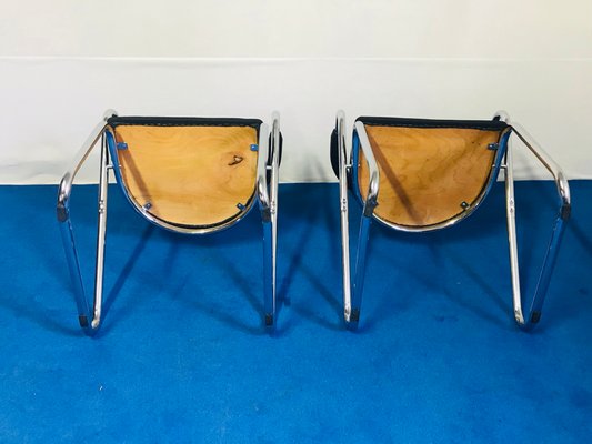 Mid-Century Chrome Chairs-JXK-1079887