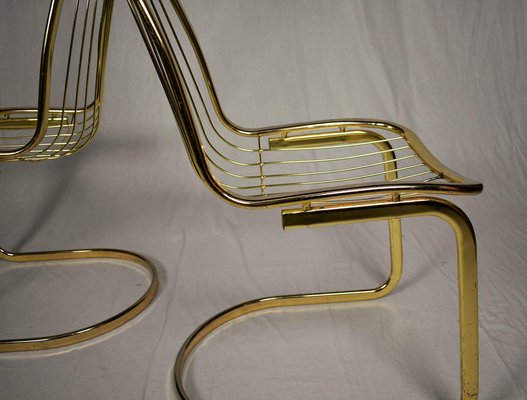 Mid-Century Chrome Chairs by Gastone Rinaldi, 1970s, Set of 2-TZ-866939