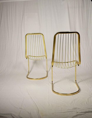 Mid-Century Chrome Chairs by Gastone Rinaldi, 1970s, Set of 2-TZ-866939