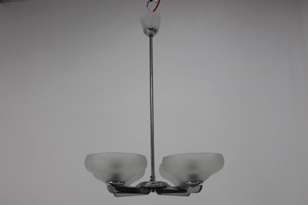 Mid-Century Chrome Chandelier, 1960s-TZ-684718