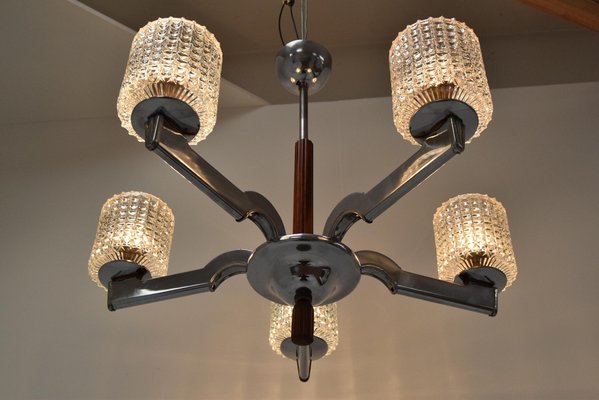 Mid-Century Chrome Chandelier, 1960s-TZ-1269889