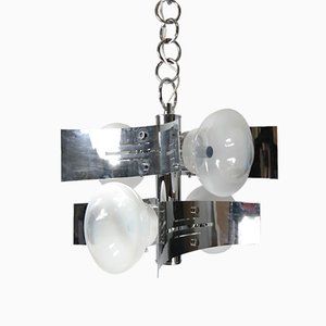 Mid-Century Chrome Chandelier, 1970's-UWE-821941