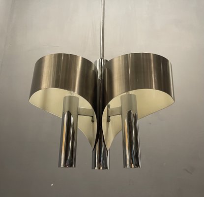 Mid-Century Chrome Pendant Lamp, 1960s-JJC-970425