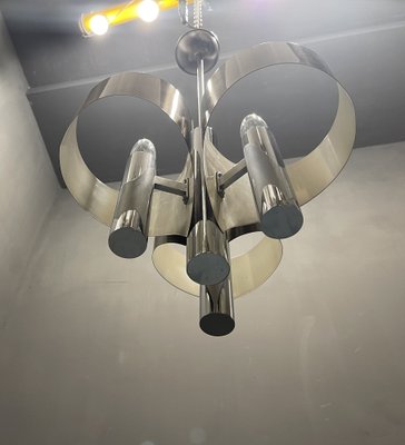 Mid-Century Chrome Pendant Lamp, 1960s-JJC-970425