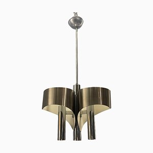 Mid-Century Chrome Pendant Lamp, 1960s-JJC-970425