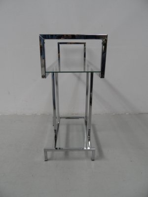 Mid-Century Chrome Side Table with Glass, 1950s-PNJ-1706439