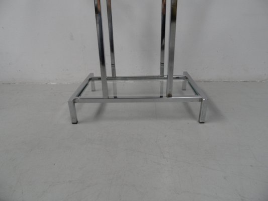 Mid-Century Chrome Side Table with Glass, 1950s-PNJ-1706439