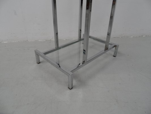 Mid-Century Chrome Side Table with Glass, 1950s-PNJ-1706439