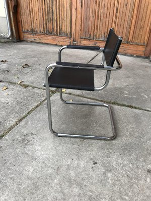 Mid-Century Chrome Tubular Coffee Table With Chairs, 1960s, Set of 3-OXJ-1187813