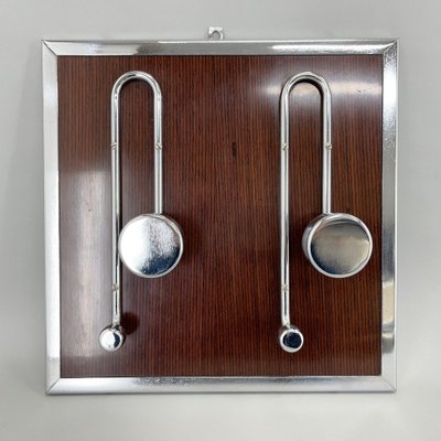 Mid-Century Chrome & Wood Hanger, Italy, 1970s-TZ-1446604