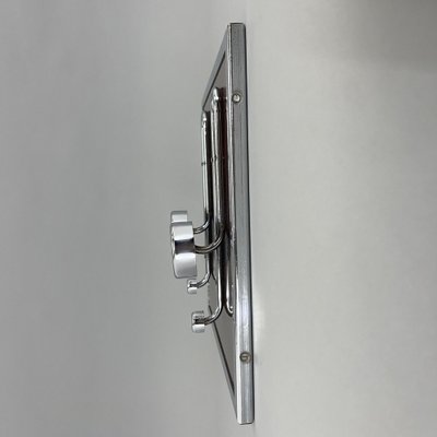 Mid-Century Chrome & Wood Hanger, Italy, 1970s-TZ-1446604