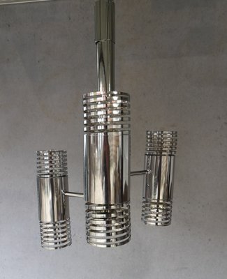 Mid-Century Chromed Spring Chandelier, 1970s-AWL-1289280