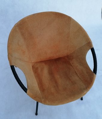 Mid-Century Circle Balloon Chair by Lusch Erzeugnis for Lusch & Co, 1960s-RFT-1435722