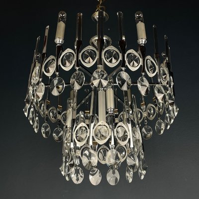 Mid-Century Classic Glass Chandelier by Gaetano Sciolari, Italy, 1970s-WQC-1805304