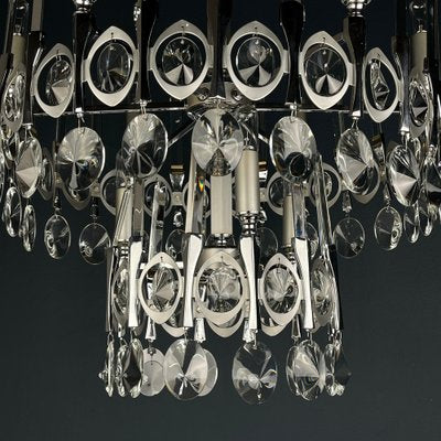 Mid-Century Classic Glass Chandelier by Gaetano Sciolari, Italy, 1970s-WQC-1805304