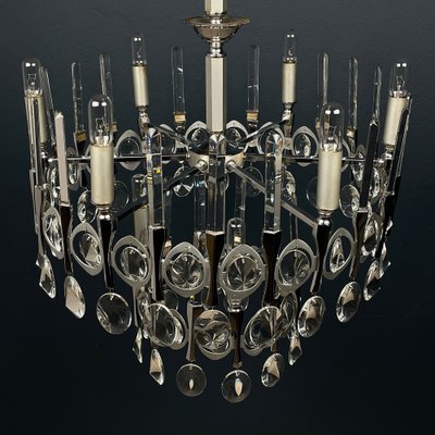 Mid-Century Classic Glass Chandelier by Gaetano Sciolari, Italy, 1970s-WQC-1805304