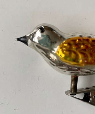 Mid-Century Clip-on Bird Christmas Ornaments, 1960s, Set of 2-LL-1453071