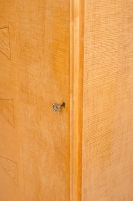 Mid-Century Closet in Wood with Marquetry Work and Brass Shooters, France, 1960s-ZFJ-1804050