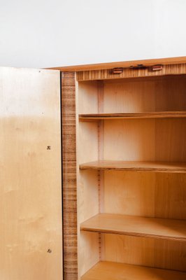 Mid-Century Closet in Wood with Marquetry Work and Brass Shooters, France, 1960s-ZFJ-1804050