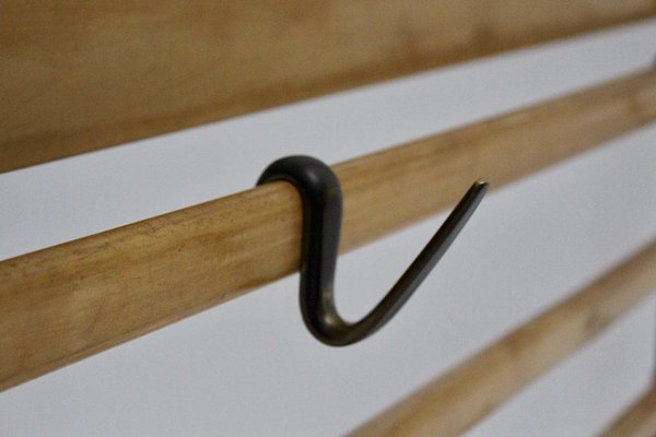 Mid-Century Coat Rack and Hooks by Carl Auböck-NB-547511