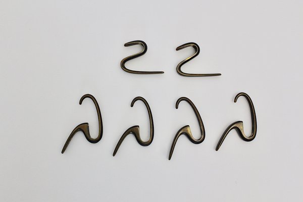 Mid-Century Coat Rack and Hooks by Carl Auböck-NB-547511