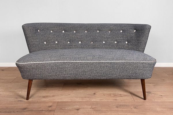 Mid-Century Cocktail Sofa in Blue Fabric, 1960s-HDN-1794869