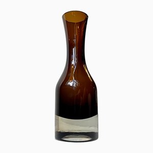 Mid-Century Coffee Brown Glass Vasi by Tamara Aladin for Riihimaen Lasi Oy, 1970s-LCR-1409620