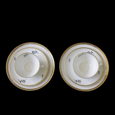 Mid-Century Coffee Cup, Saucer and Small Plate from Karlskrona, Sweden, Set of 3-JKV-1795743