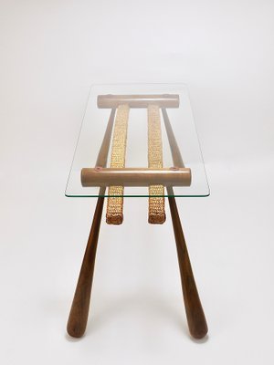 Mid-Century Coffee Occasional Side Table in Maple & Rope by Max Kment, Austria, 1950s-MWV-1706243