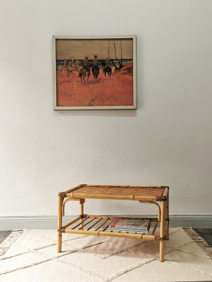 Mid-Century Coffee Table from Rattan, 1960s-FW-1737309